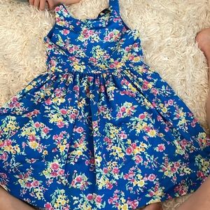 Lined floral Ralph Lauren silk dress